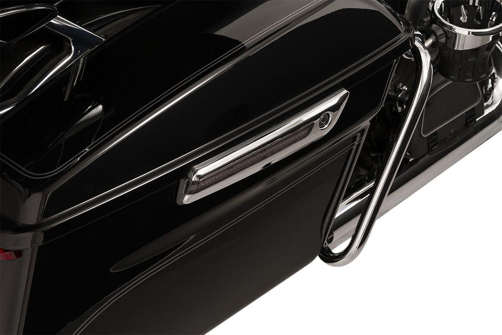 Ciro LED Saddlebag Hinge Covers For Harley Davidson FLH 1868 ABS 2021 - Chrome/Grey/Smoke