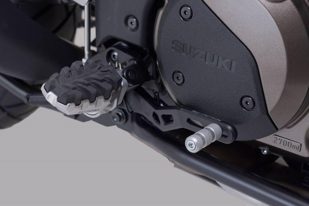 SW Motech Brake Pedal For Suzuki DL 1000 2014-2020 - Black/Silver