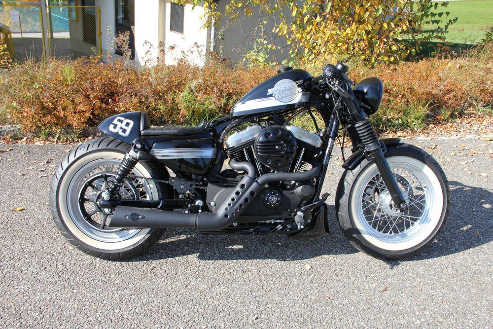 Cult Werk Rear Fender Cafe With Seat For Harley Davidson XL 1200 C 2004-2020 Rear - Black