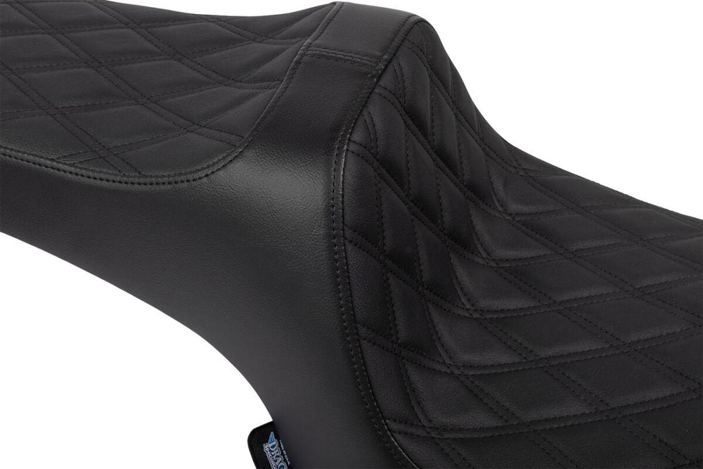 Drag Specialties Predator III Double Diamond Seat For Indian Challenger 108 ABS 2020-2025 - Black