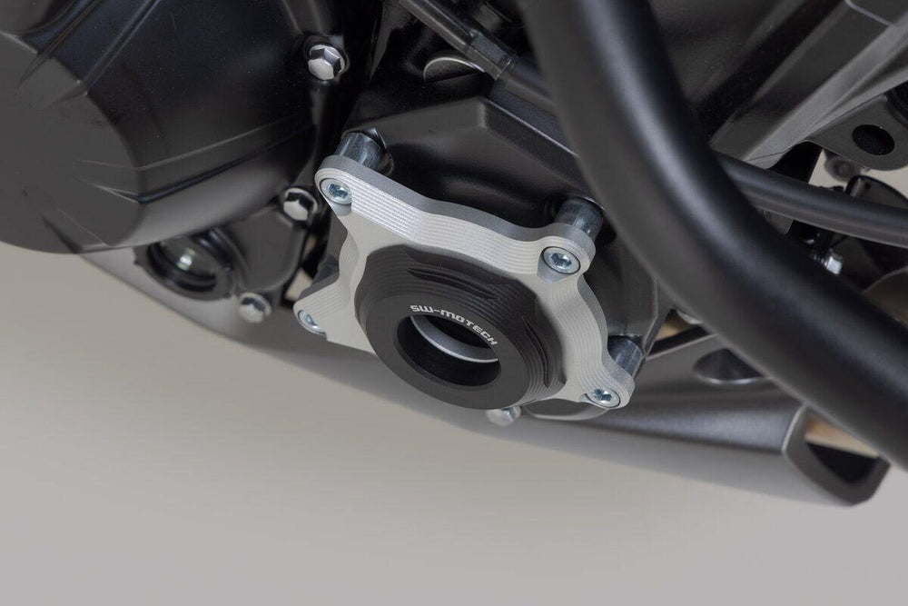 SW Motech Engine Case Protector For Kawasaki Z 900 2017-2026 Right - Black/Silver