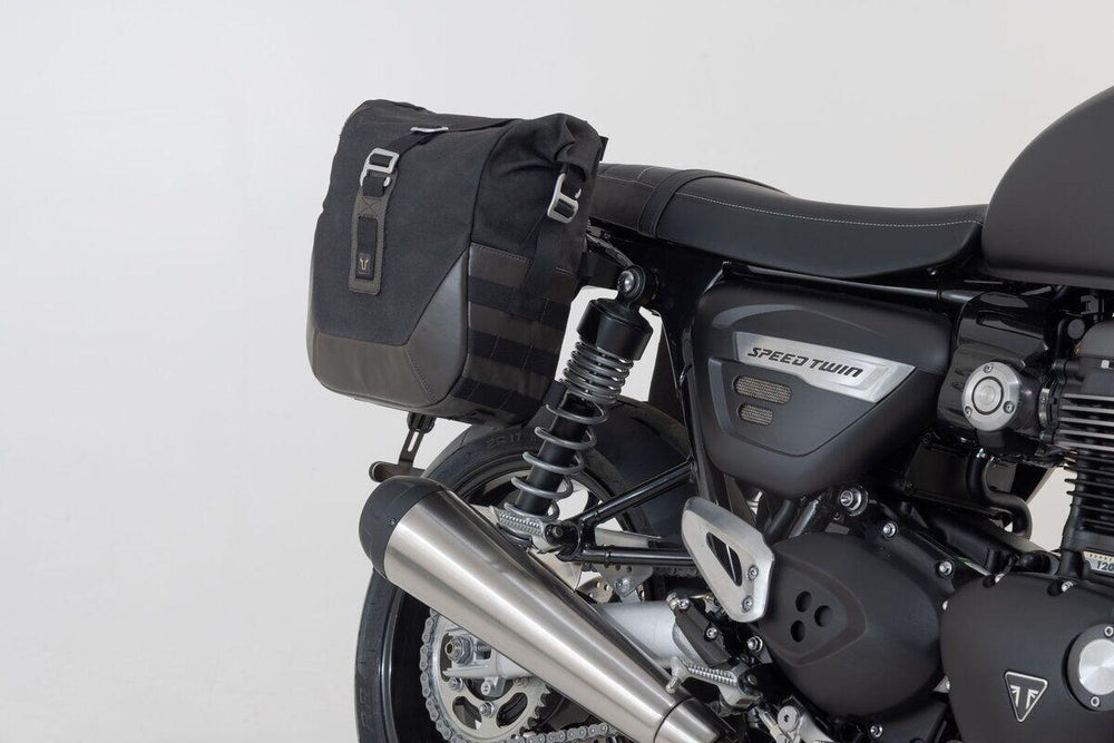 SW Motech Legend Gear LC2 Side Pannier Bag System For Triumph Speed Twin 1200 2019-2024 - Black/Brown