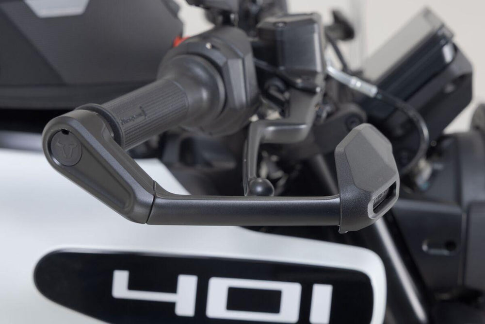 SW Motech Lever Guards With Wind Protection For Husqvarna Svartpilen 401 2023-2024 - Black