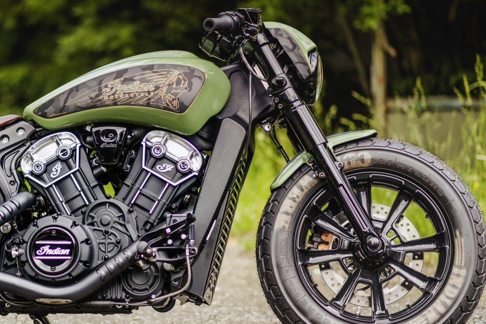 Cult Werk Front Fender Old School For Indian Scout 1250 2024-2025 Front - Gloss Black