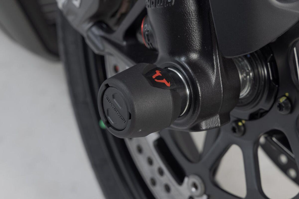 SW Motech Front Axle Slider Set For Ducati Diavel 1260 2020-2022 Front - Black