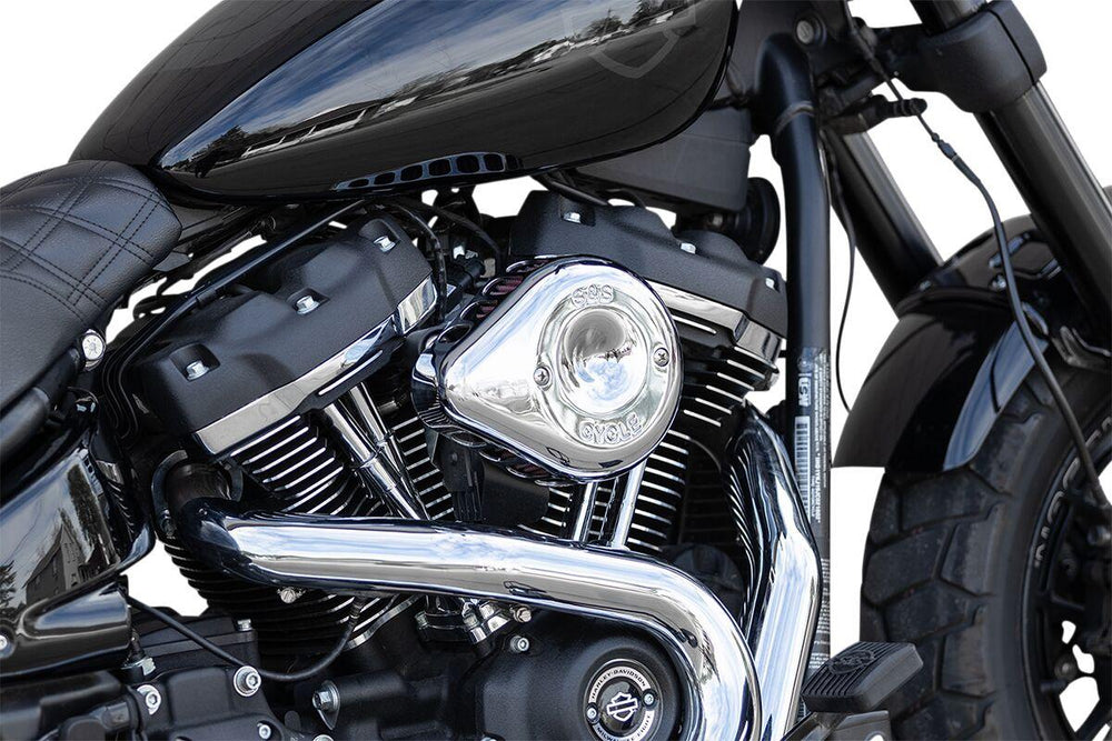 S&S Cycle Mini Teardrop Stealth Air Cleaner Kit For Harley Davidson FLDE 1750 2018-2020 - Chrome