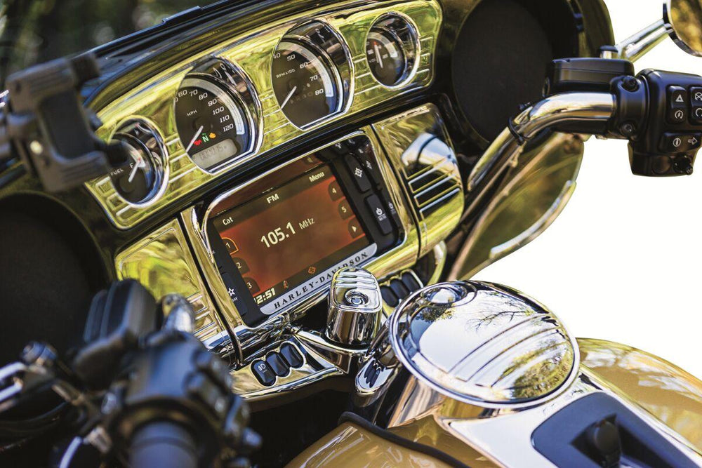 Kuryakyn Tri-Line Gauge Trim For Harley Davidson FLHT 1750 2019 - Chrome