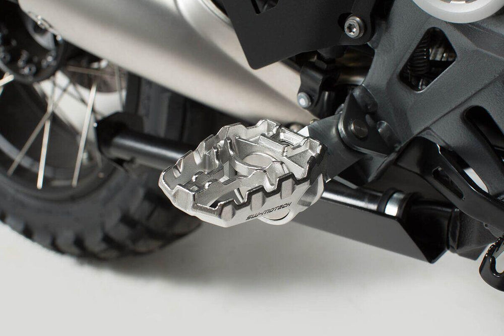 SW Motech Evolution Footpegs For BMW R 1300 GS ABS 2024-2026 - Black/Silver