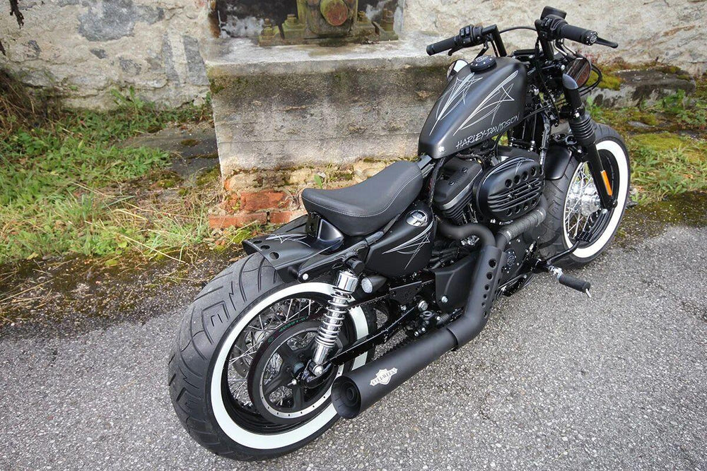 Cult Werk Rear Fender Bobber For Harley Davidson XL 1200 C 2004-2020 Rear - Black