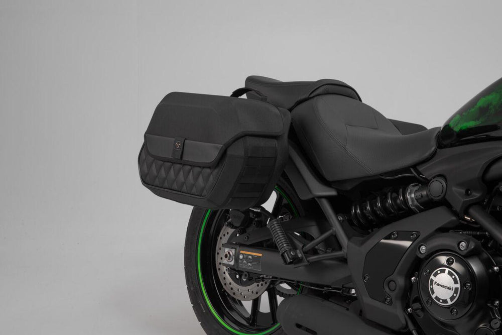 SW Motech Legend Gear Side Pannier Bag System LH For Kawasaki EN 650 2015-2016 - Black