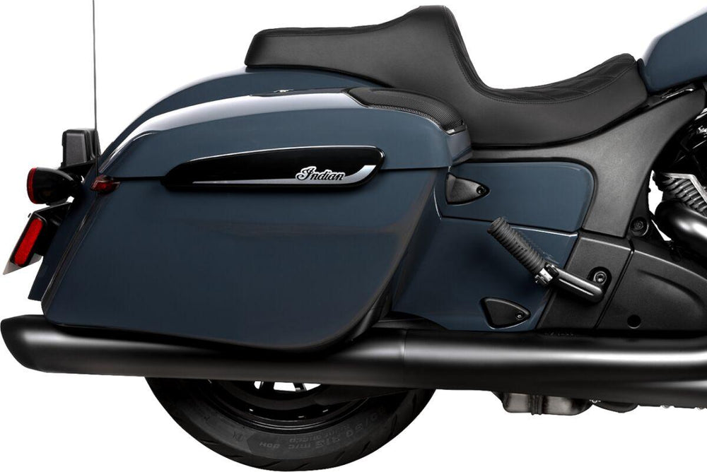 Drag Specialties Predator III Double Diamond Seat For Indian Challenger 108 ABS 2020-2025 - Black/Black