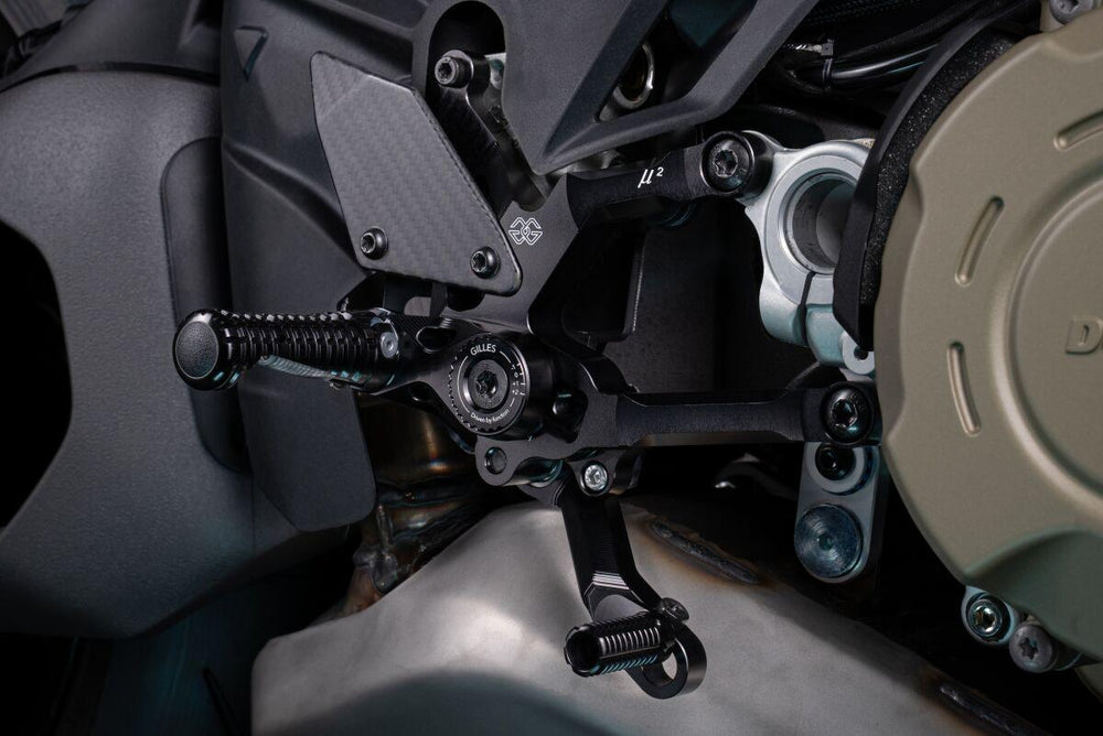Gilles MUE2 Rearset For Ducati Streetfighter V4 1100 ABS 2025-2026 Left and Right - Black