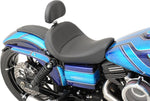 Drag Specialties Solo Seat with EZ Glide II Backrest Option For Harley Davidson FLD 1690 2012-2013 Mild Stitched - Black