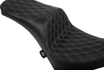 Drag Specialties Freedom Touring Double Diamond Seat For Harley Davidson FLDE 1750 ABS 2018-2020 - Black/Silver