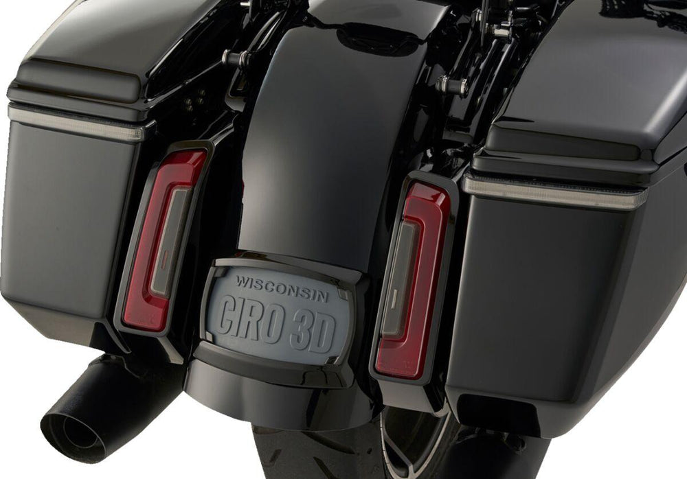 Ciro Bag Blades With Lightstrike For Harley Davidson FLHX 1923 ABS 2024-2025 Saddlebag Red
