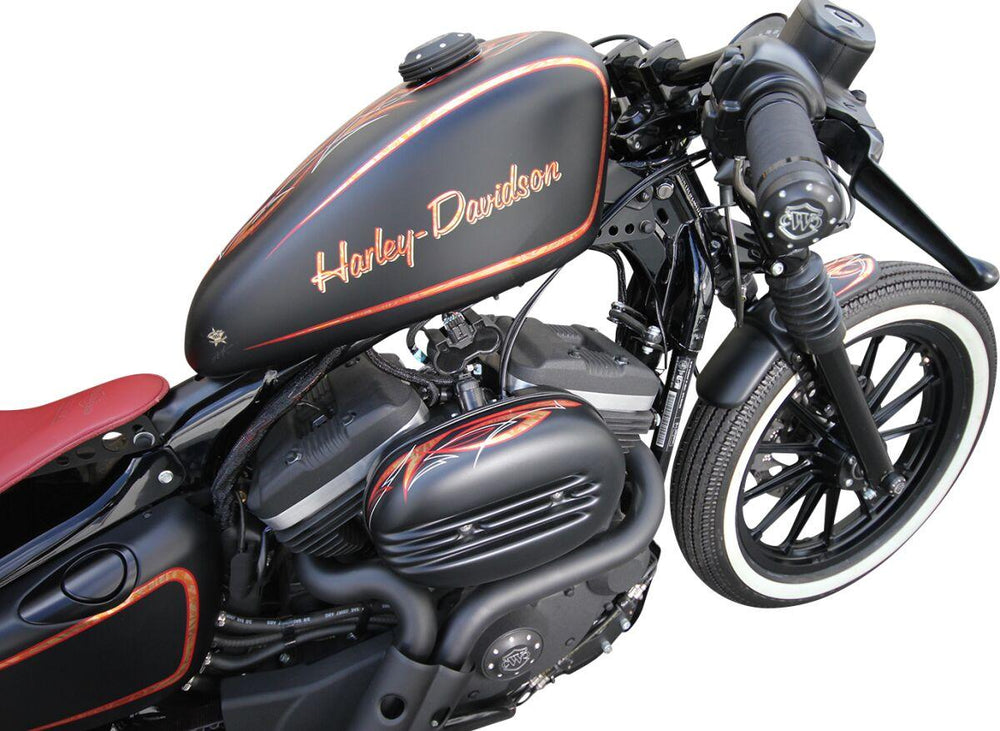 Cult Werk Fin Air Filter Cover For Harley Davidson XL 1200 C 2004-2015 - Raw Black