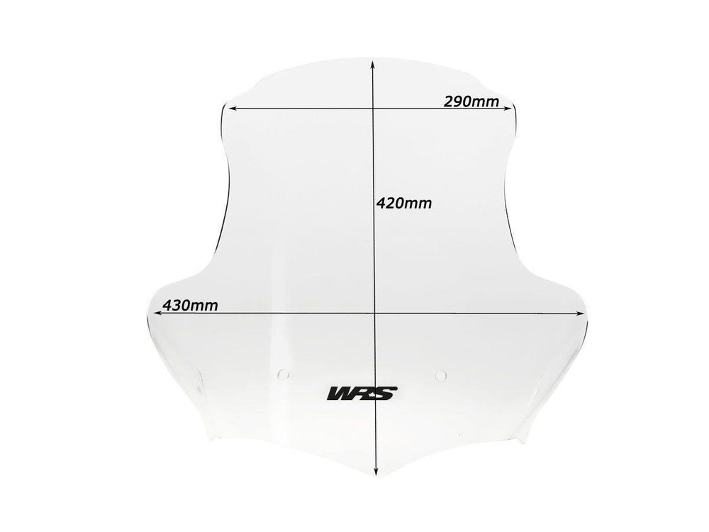 WRS Windscreen For BMW K 1200 R 2005-2010 42 cm (16-1/2") - Clear