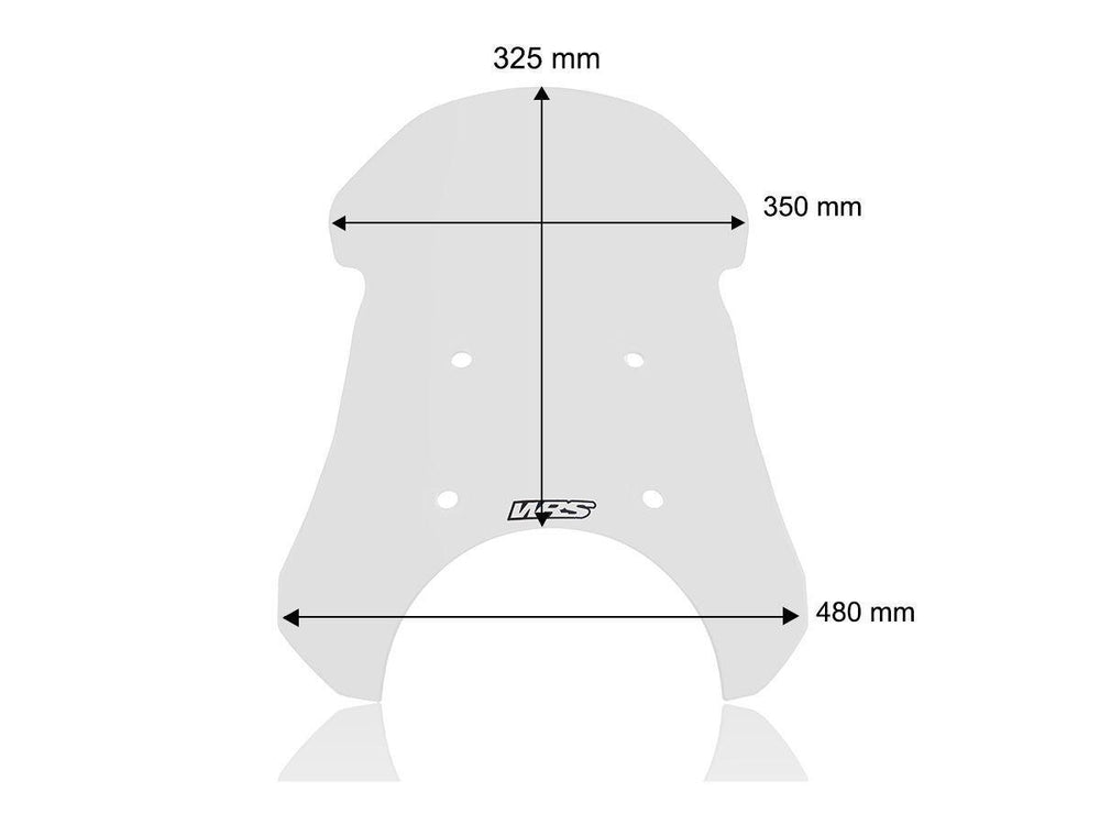 WRS Windscreen For Royal Enfield Himalayan 450 ABS 2024-2025 32.5 cm (12-3/4") - Clear