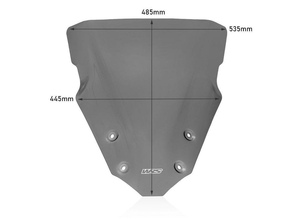 WRS Windscreen For Suzuki GSX-S 1000 ABS 2022-2024 48.5 cm (19") - Dark Smoke