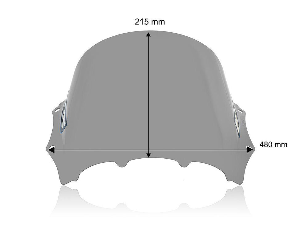 WRS Windscreen For BMW M 1000 RR ABS 2023-2024 21.5 cm (8-1/2") - Smoke