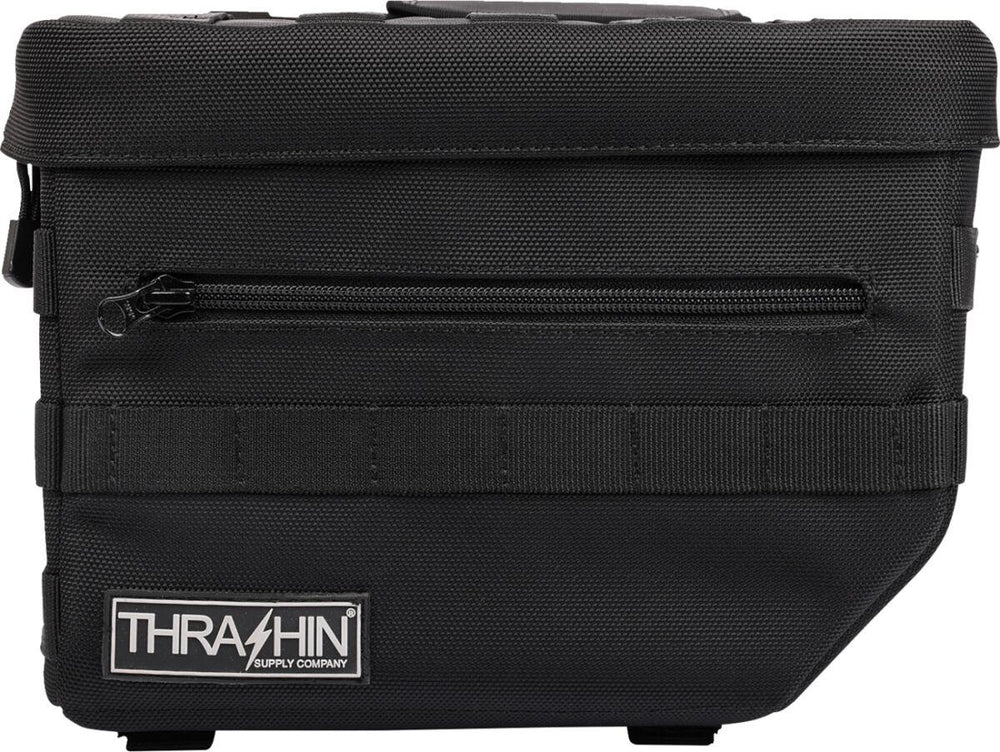 Thrashin Supply Co Essential Saddlebags For Harley Davidson FLD 1690 2012-2013 - Black