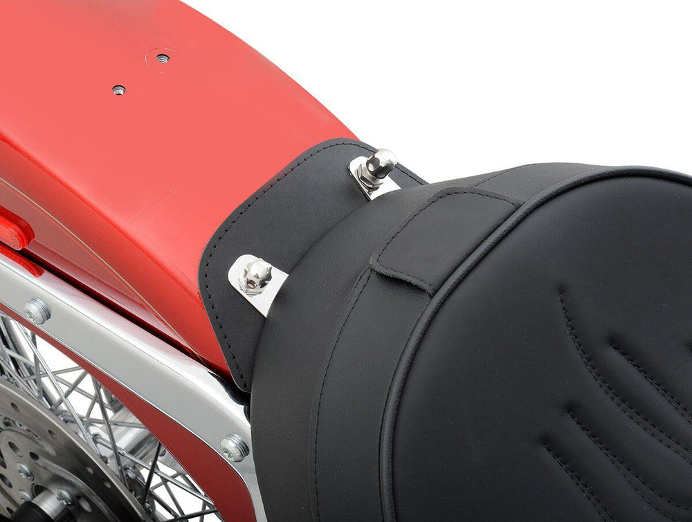 Drag Specialties Backrest Compatible Black Stitching Solo Seat For Harley Davidson FLSTC1450 2000-2003 - Black