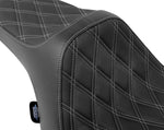 Drag Specialties Predator III 2-Up Seat For Harley Davidson FLHX 1923 ABS 2024-2026 Double Diamond - Black/Silver