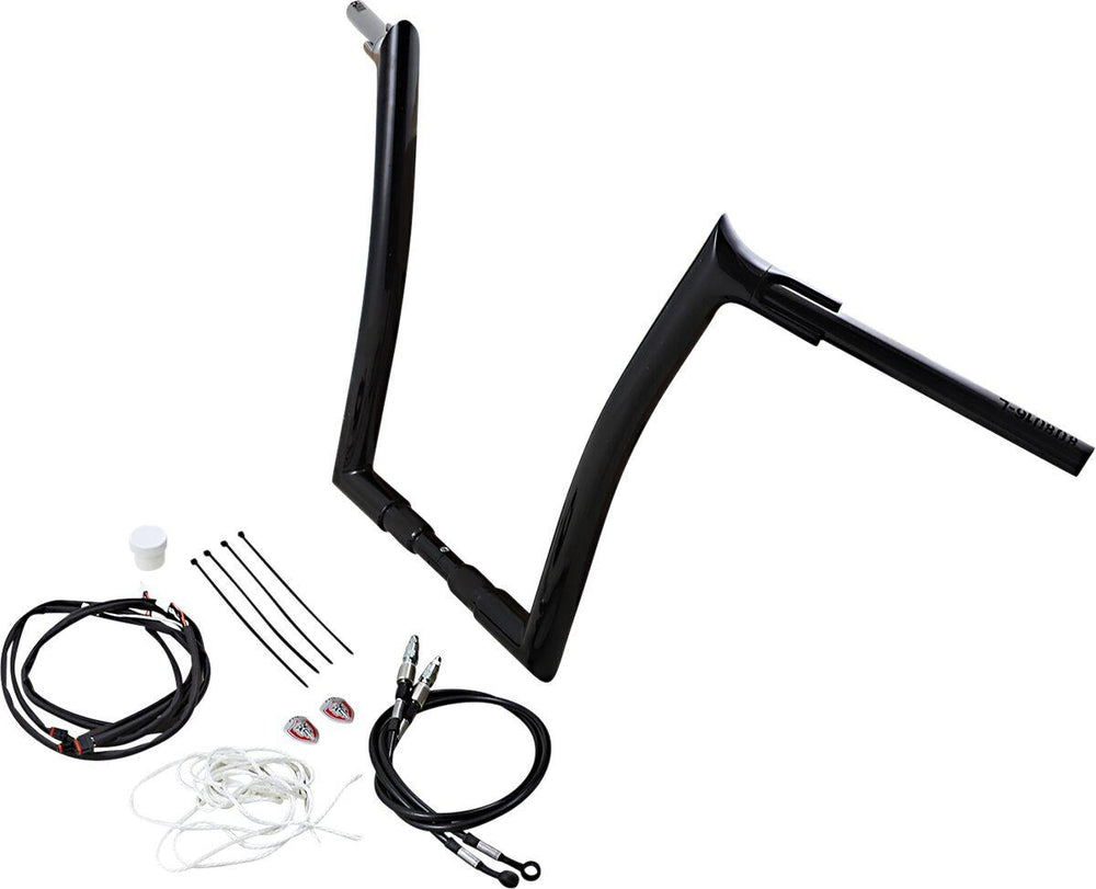 Fat Baggers Inc. 1-1 2" EZ Install Pointed Top Handlebar Kit For Harley Davidson FLHR 1690 2016 - Black