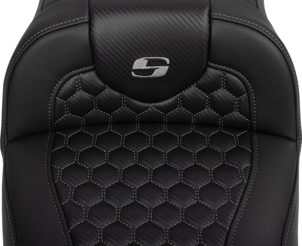 Saddlemen Roadsofa Extended Reach Honeycomb Seat For Harley Davidson FLHX 1923 ABS 2024-2026 - Black/Grey