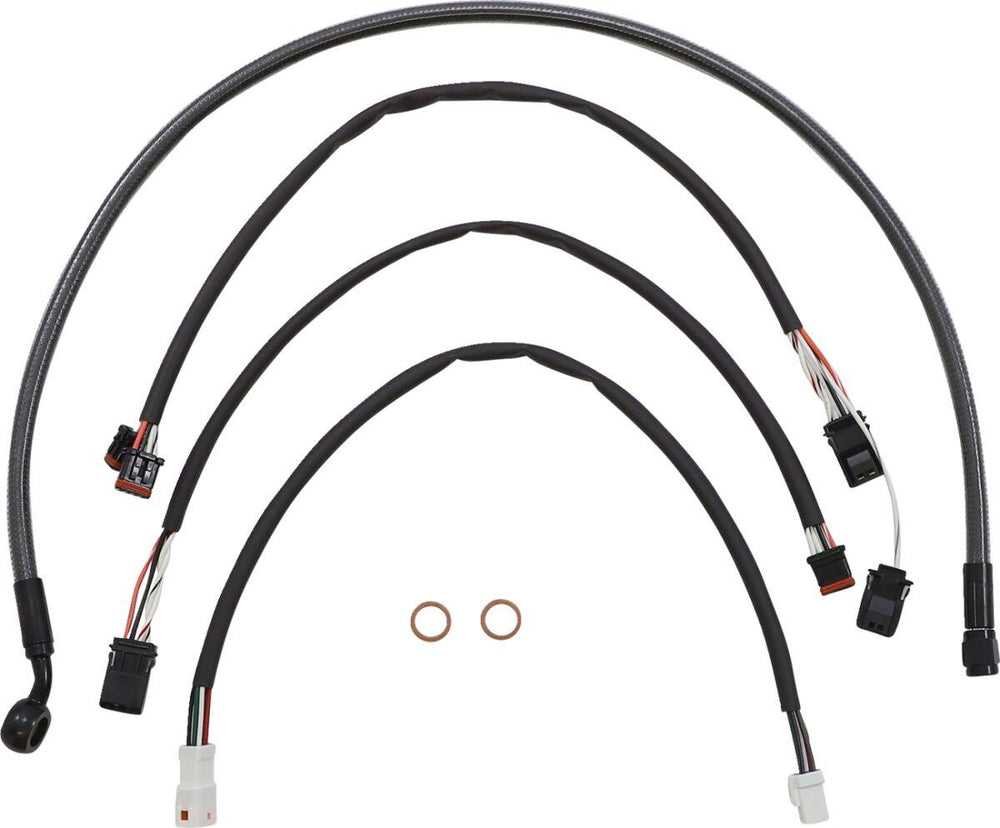Magnum Shielding  Pearl Designer Handlebar Cable Install Kit For Harley Davidson FLHR 1750 2021-2022 38 - 43cm (15" - 17") - Black
