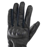 Bike It  Cruiser Gloves Air CGA Black Leather Motorcycle Glove