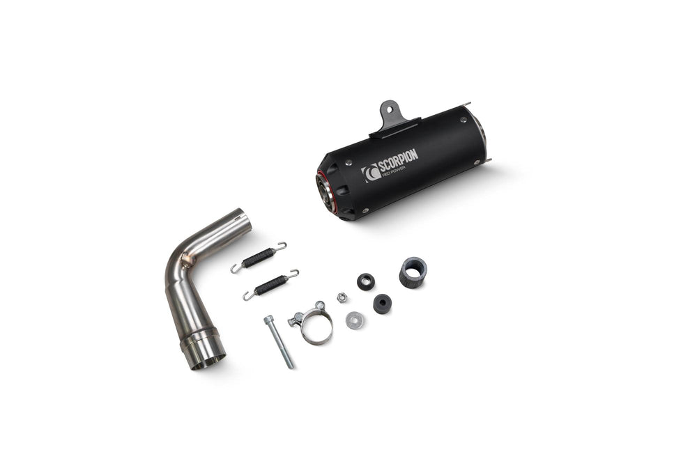 Scorpion Red Power Slip-On Black Ceramic For Honda MSX 125 2021-2023