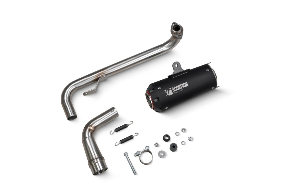 Scorpion Red Power Full System Black Ceramic For Honda MSX 125 2021-2023