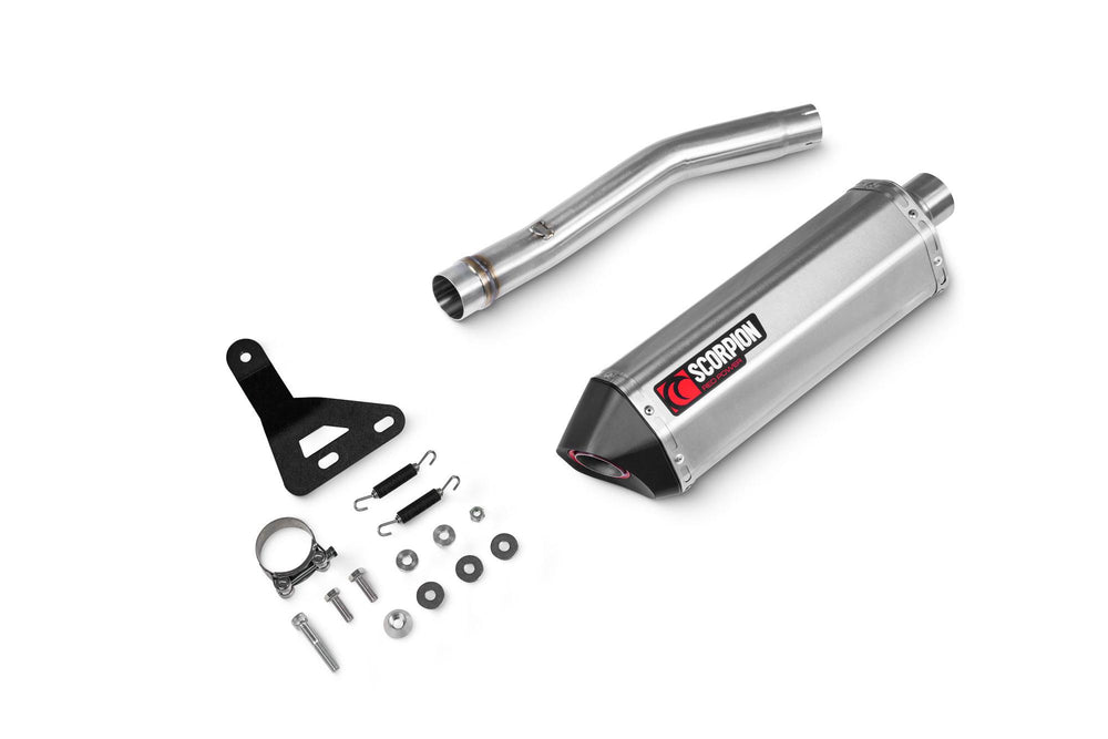 Scorpion Serket Parallel Slip-On Stainless Steel. Fits with panniers For Triumph Tiger 900 2024-2025