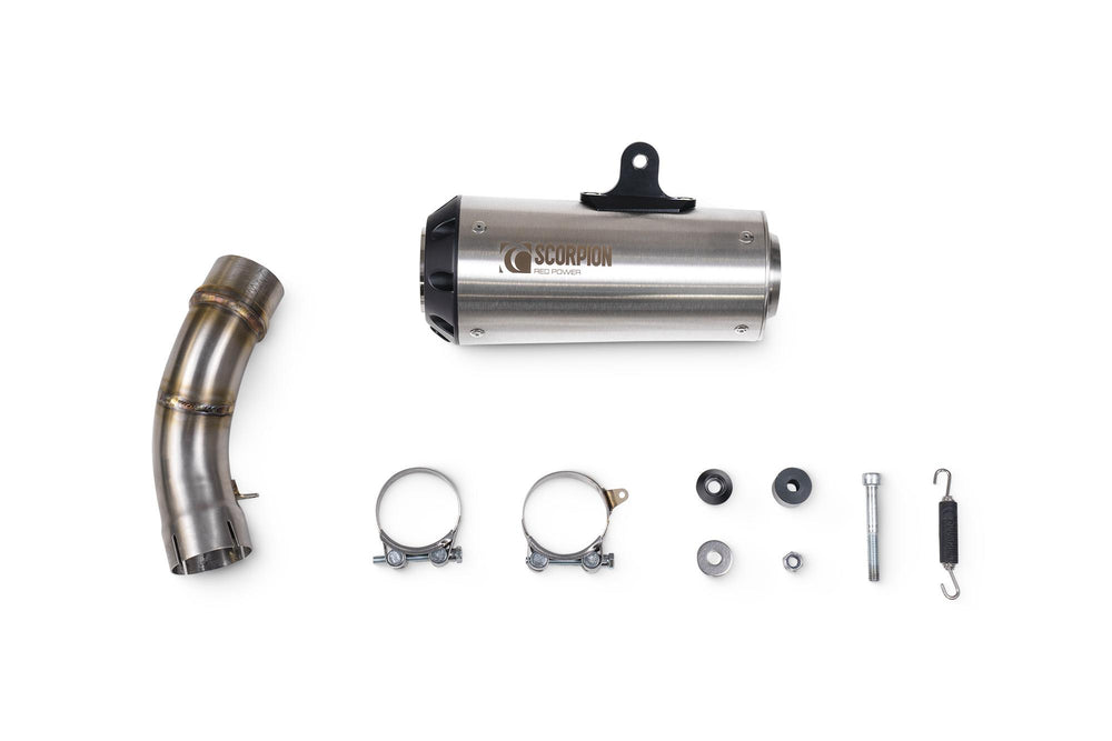 Scorpion Red Power Slip-On Stainless Steel For Kawasaki ZX-4RR 2023-2025