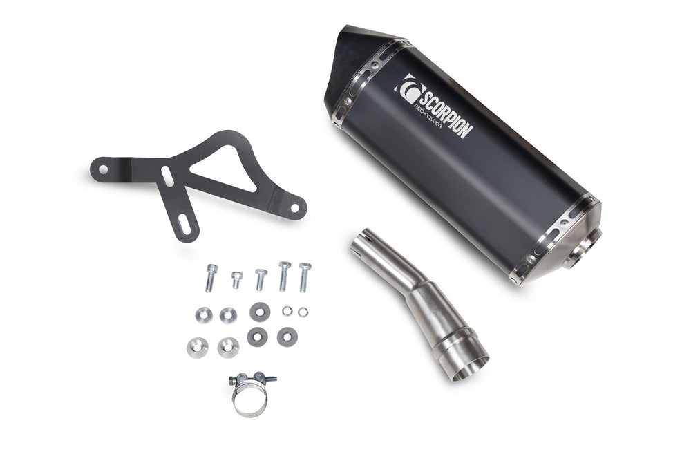 Scorpion Serket Parallel Slip-On Black Ceramic For Vespa GTS 300 & GTV 300 2020-2024