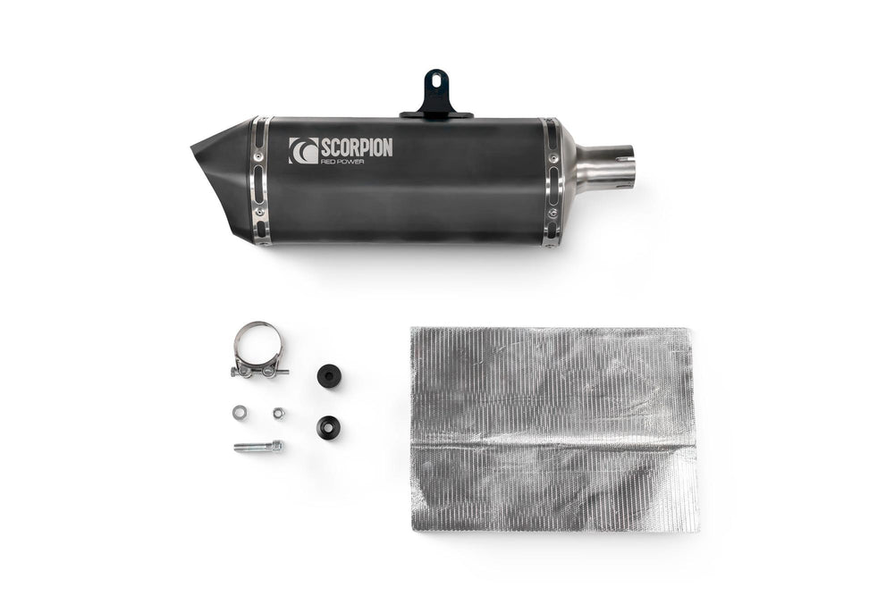 Scorpion Serket Slip-On Black Ceramic For Royal Enfield Himalayan 411 2016-2025