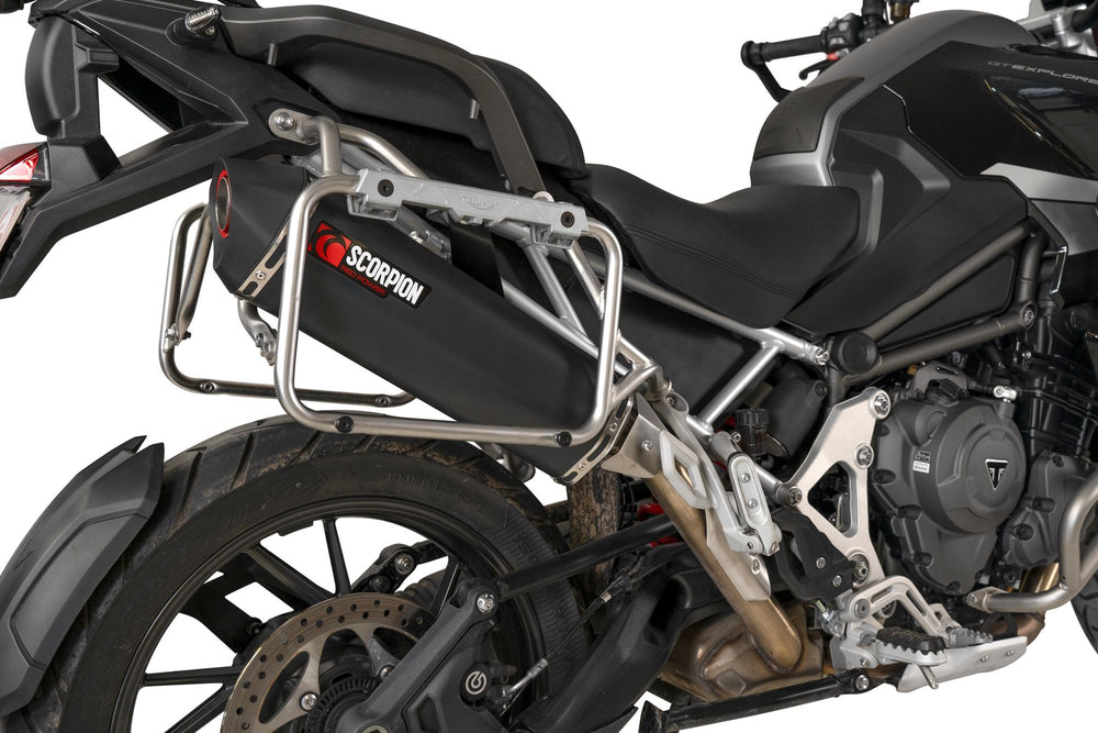 Scorpion Serket Parallel Slip-On Black Ceramic For Triumph Tiger 1200 2022-2025