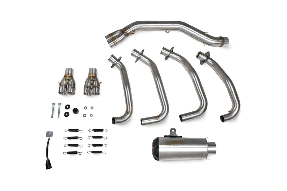 Scorpion Red Power Full System Stainless Steel For Kawasaki ZX-4RR 2023-2025