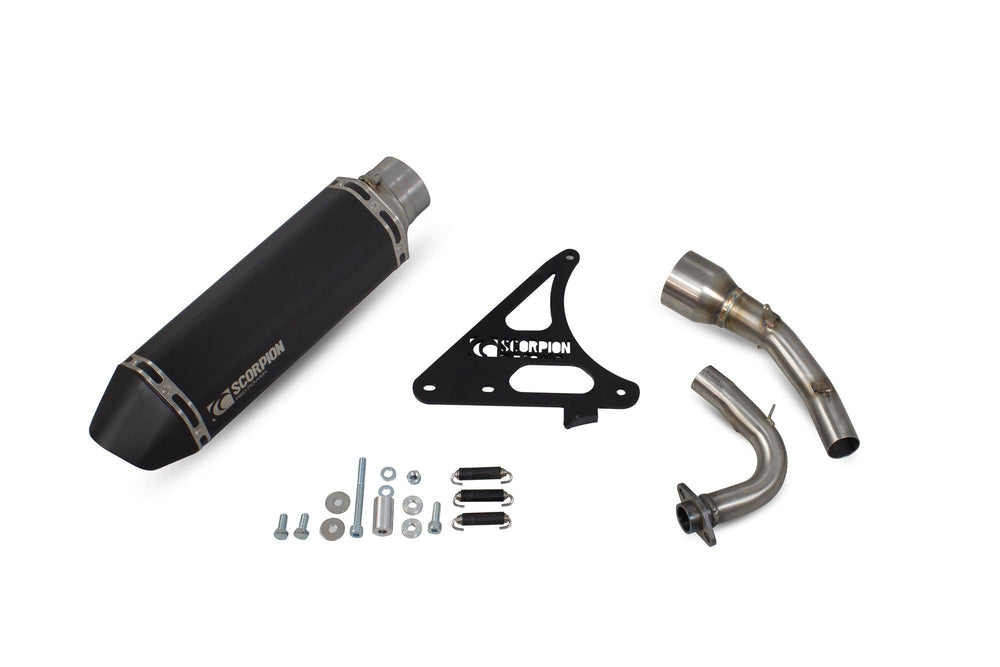 Scorpion Serket Parallel Full System Black Ceramic For Royal Alloy GT125 2017-2021