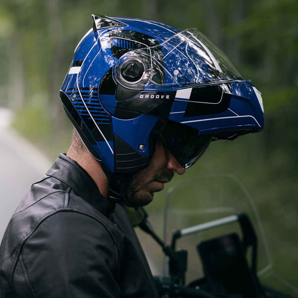 Airoh Specktre Flip-Front Helmet - Groove Blue Gloss
