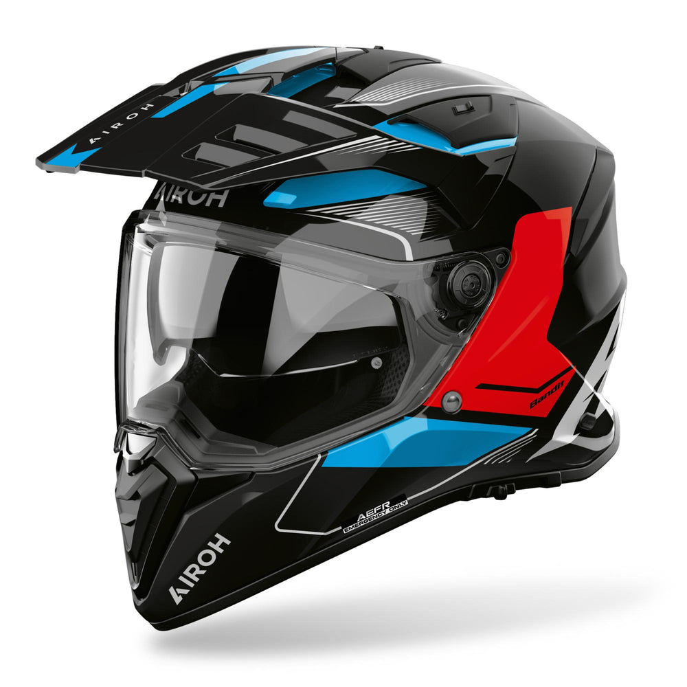 Airoh Bandit Helmet - Tune Blue Red Gloss
