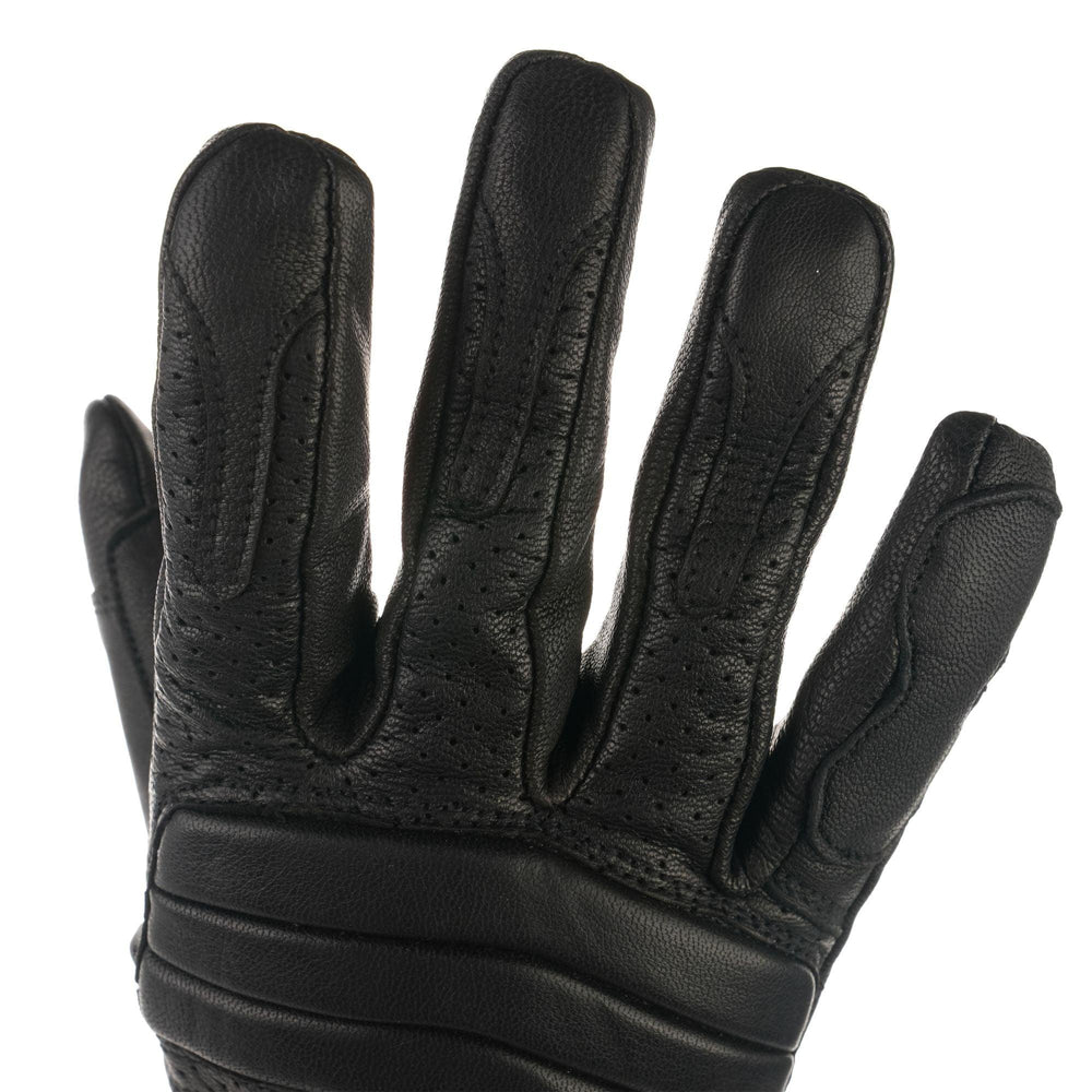 Bike It  Ultimate Cruiser Leather Motorcycle Gloves UCG Black
