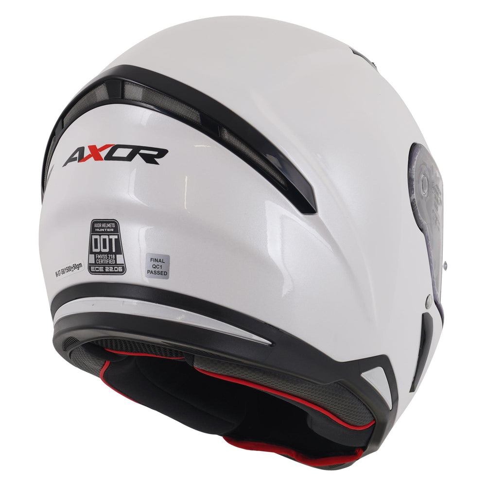 Axor SH890 Hunter Full Face Helmet - Solid White Gloss
