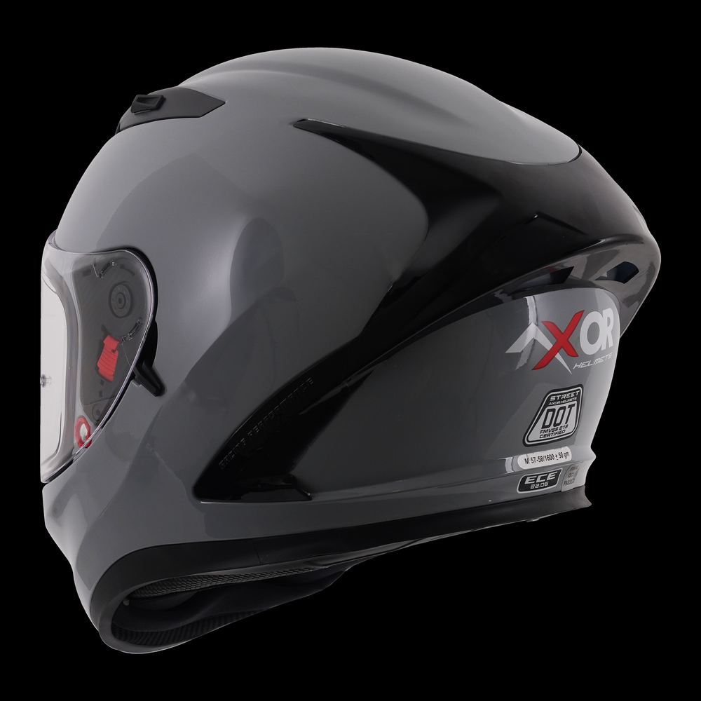 Axor Street Full Face Helmet - Solid Nardo Grey Gloss