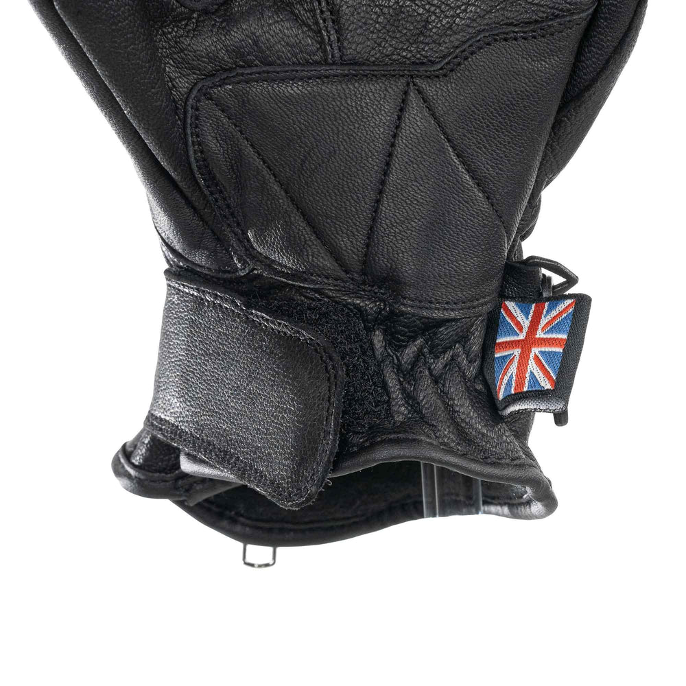 Bike It  AMP Road Leather Motorcycle Gloves Black