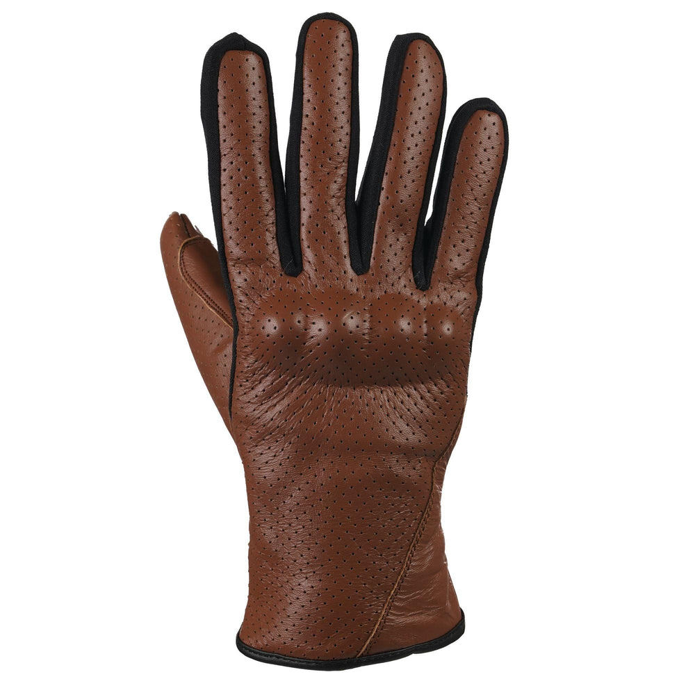 Bike It  Cruiser Gloves Air CGA Brown Leather Motorcycle Gloves