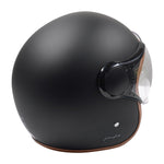 Axor Jet Open Face Helmet - Matt Black / Brown