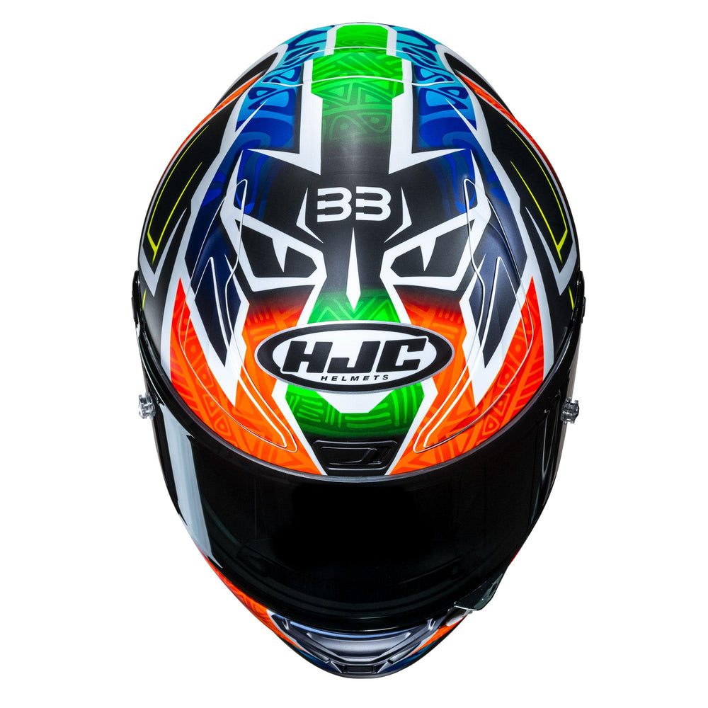 HJC RPHA 1 Binder Replica MC27SF Blue Orange  Motorcycle Helmet