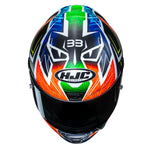 HJC RPHA 1 Binder Replica MC27SF Blue Orange  Motorcycle Helmet